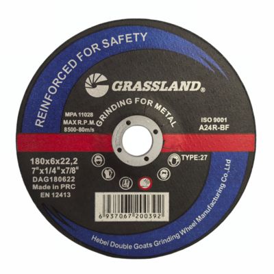 Disques de meulage métallique de 7 " x 1/4 " x 7/8 " avec abrasif d'aluminium fondu monocristallin pour des coupes rapides et propres