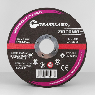 Disque de coupe abrasif en zircone, 125mm, 5 pouces, roue de coupe fine liée à la résine pour meuleuse d'angle, outil de coupe en acier à grande vitesse