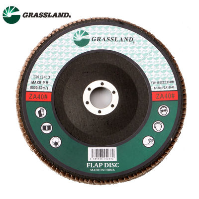 Roue à disque abrasive d'aileron de zirconium de pouce 180mm de la prairie 7
