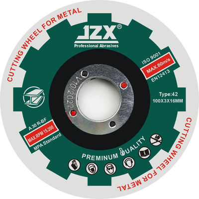 4" disques de coupure d'acier inoxydable de T42 100x3x16mm
