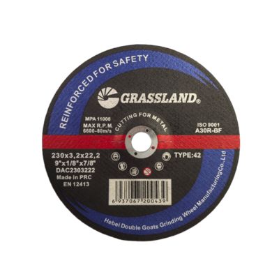 9" 230mm X 3.2mm X 22.2mm Disques de coupe en acier inoxydable broyeur d'angle en utilisant la norme EN 12413