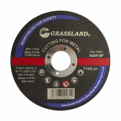 115 X 1 X 22.2 MM Disques à meuler en métal avec treillis en fibre de verre multicouche et matériau lié à la résine
