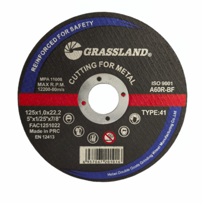 Disques à meuler le métal GRASSLAND 125mm X 1mm X 22.2mm pour une coupe précise et sans vibrations