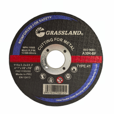 GRASSLAND Disques à tronçonner en résine abrasive pour acier inoxydable 115 X 3.2 X 22.2 Meuleuse d'angle