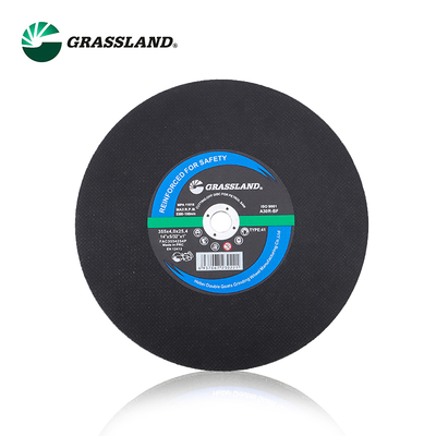 Disques à tronçonner Grassland 14" en acier inoxydable, alumine fondue monocristalline, abrasif R, dureté, diamètre 355x4.0x25.4mm