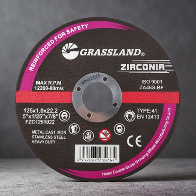 Disque de coupe abrasif en zircone, 125mm, 5 pouces, roue de coupe fine liée à la résine pour meuleuse d'angle, outil de coupe en acier à grande vitesse