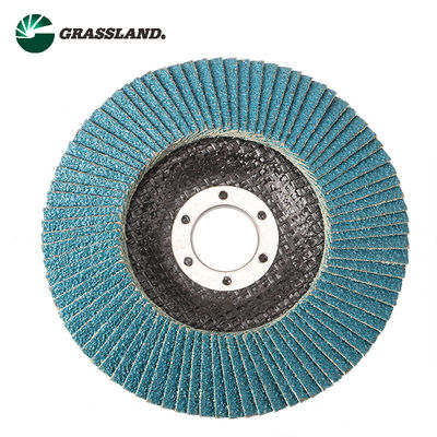Acier inoxydable en métal ponçant 125mm 5&quot; roue à disque d'aileron de zirconium