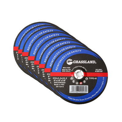 24 poussières abrasives 9&quot; de la poussière abrasive 60 disque standard de coupe d'alliage d'acier au carbone de X3mm