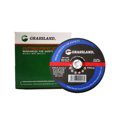 24 poussières abrasives 9&quot; de la poussière abrasive 60 disque standard de coupe d'alliage d'acier au carbone de X3mm