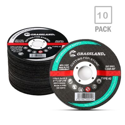 4.5 " Disques de coupe de pierre à mailles de fibres de verre à plusieurs niveaux et résine pour une efficacité de coupe élevée