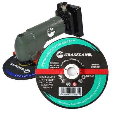 Disques de coupe de pierre en résine 180 mm Diamètre 3,2 mm Épaisseur 22,2 mm Taille du trou Compatible avec les broyeurs à angle à grande vitesse