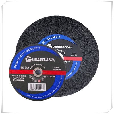 9 dans 230mm tout le métal abrasif en acier d'En12413 230x3.2x22 coupant des disques