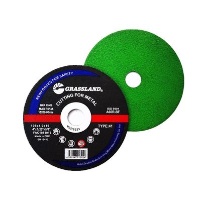 les disques de coupure d'acier inoxydable de 4" de 100mm x de 1mm x de 16mm pêchent en 12413 d'Using de broyeur
