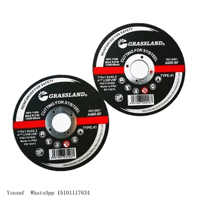métal mince de Discs Depressed Center de broyeur d'angle de 115mm x de 1.0mm x de 22.2mm