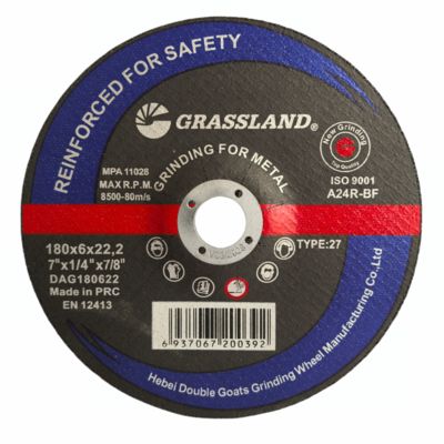 Disques de coupe de métaux abrasifs en résine de 7 pouces pour broyeur d'angle en acier inoxydable 180 X 6 X 22.2