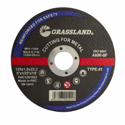 Disques à meuler le métal GRASSLAND 125mm X 1mm X 22.2mm pour une coupe précise et sans vibrations